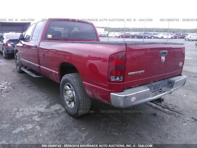 3D7KR28C35G710124 - 2005 DODGE RAM 2500 ST/SLT RED photo 3