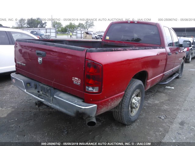 3D7KR28C35G710124 - 2005 DODGE RAM 2500 ST/SLT RED photo 4