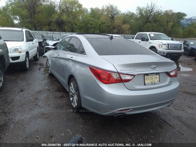 5NPEC4AB5DH508266 - 2013 HYUNDAI SONATA SE/LIMITED SILVER photo 3