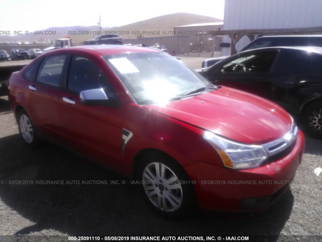 1FAHP35N48W263563 - 2008 FORD FOCUS SE/SEL/SES RED photo 1