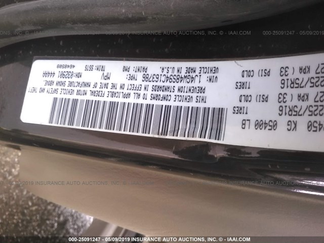 1J4GW48S94C163786 - 2004 JEEP GRAND CHEROKEE LAREDO/COLUMBIA/FREEDOM 黑色 照片 9