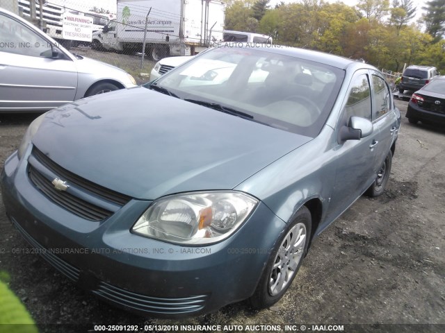 1G1AT58H797157251 - 2009 CHEVROLET COBALT LT TEAL photo 2