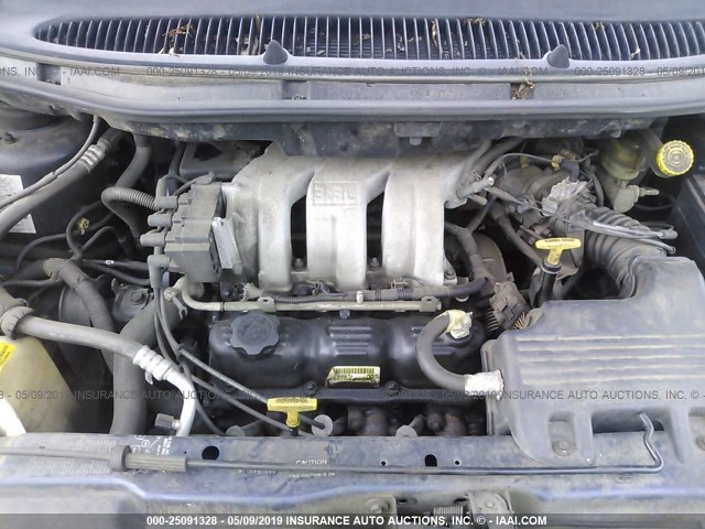 1B4GP44G8YB750879 - 2000 DODGE GRAND CARAVAN SE/SPORT Dark Blue photo 10