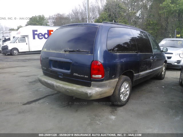 1B4GP44G8YB750879 - 2000 DODGE GRAND CARAVAN SE/SPORT Dark Blue photo 4