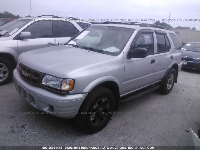 4S2CK58W014345072 - 2001 ISUZU RODEO S/LS/LSE SILVER photo 2