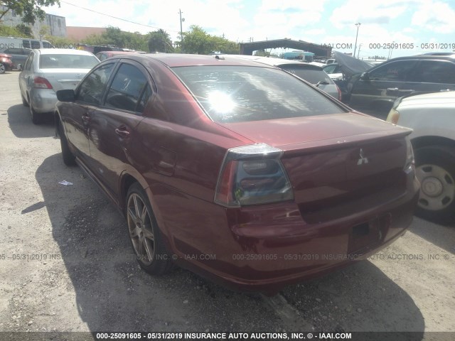 4A3AB76T17E035374 - 2007 MITSUBISHI GALANT RALLIART RED photo 3