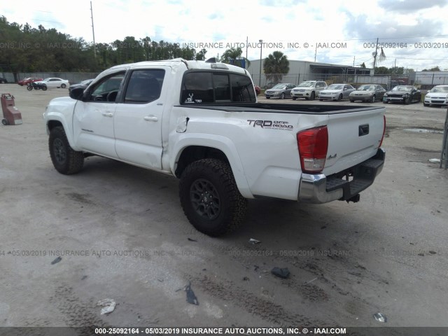 3TMCZ5AN1HM045872 - 2017 TOYOTA TACOMA DBL CAB/SR/TRDSPT/OR/PRO WHITE photo 3