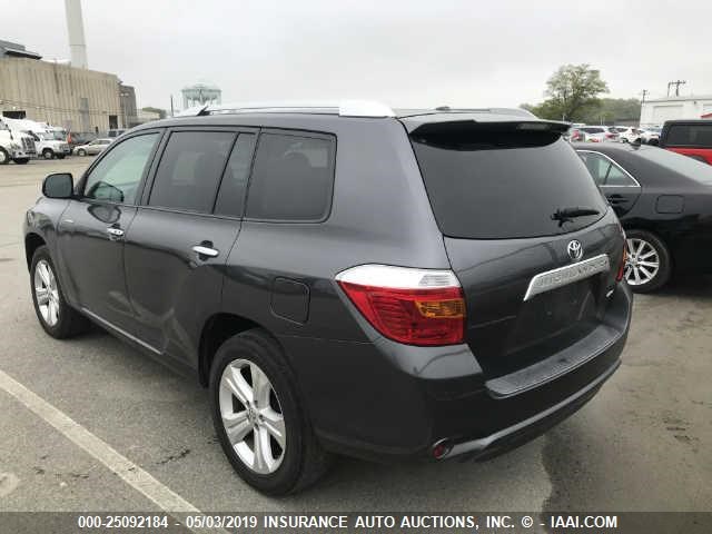 5TDDK3EH8AS032320 - 2010 TOYOTA HIGHLANDER LIMITED GRAY photo 3