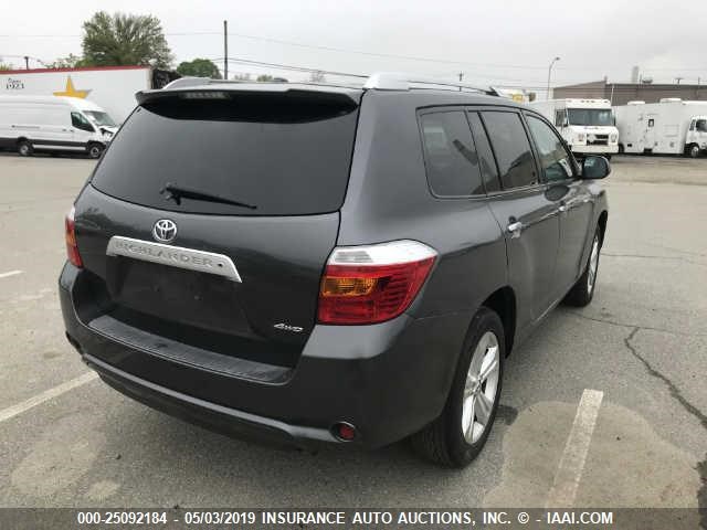 5TDDK3EH8AS032320 - 2010 TOYOTA HIGHLANDER LIMITED GRAY photo 4