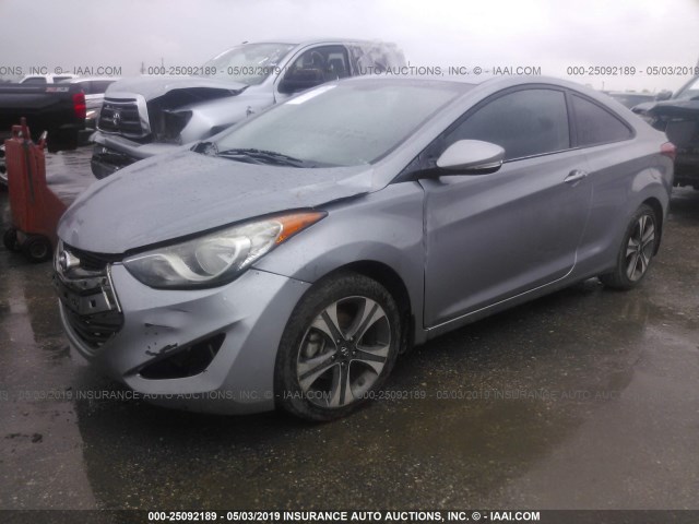 KMHDH6AE8DU008123 - 2013 HYUNDAI ELANTRA COUPE GS/SE GRAY photo 2