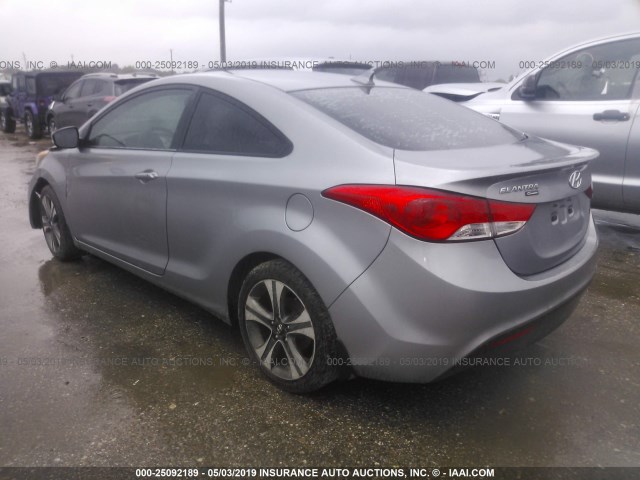 KMHDH6AE8DU008123 - 2013 HYUNDAI ELANTRA COUPE GS/SE GRAY photo 3