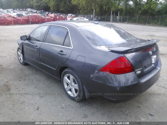 1HGCM56827A077843 - 2007 HONDA ACCORD GRAY photo 3