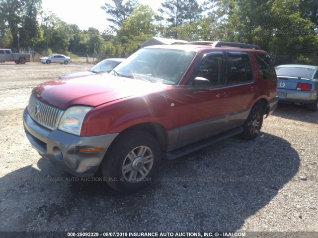 4M2ZU86K05UJ04761 - 2005 MERCURY MOUNTAINEER  RED photo 2