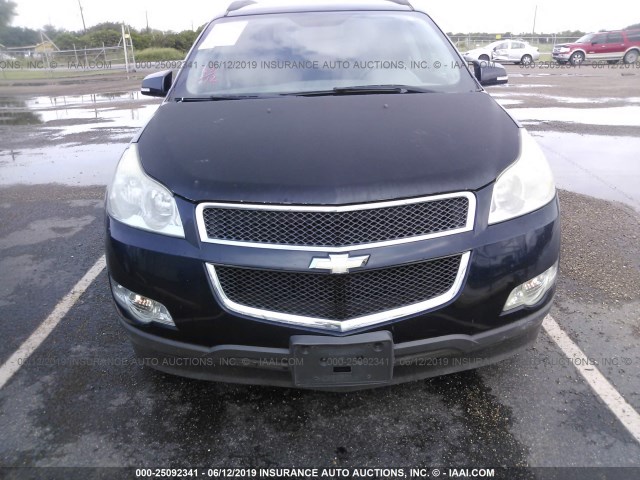 1GNKRGED6CJ159050 - 2012 CHEVROLET TRAVERSE LT BLUE photo 6