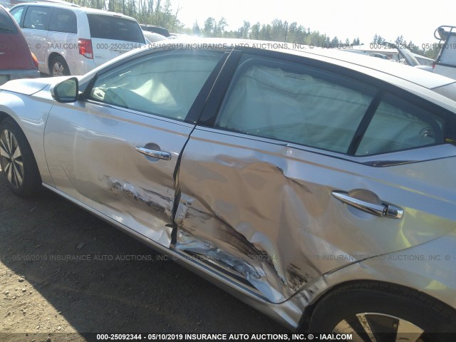 1N4BL4EV9KC164107 - 2019 NISSAN ALTIMA SL SILVER photo 6