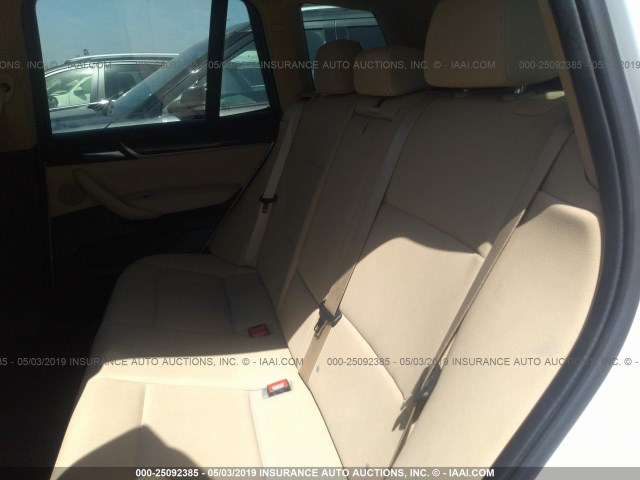 5UXWZ7C30H0V86966 - 2017 BMW X3 SDRIVE28I WHITE photo 8
