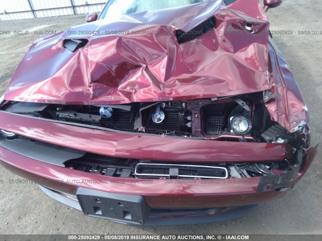 2C3CDZGG1KH628080 - 2019 DODGE CHALLENGER SXT MAROON photo 6