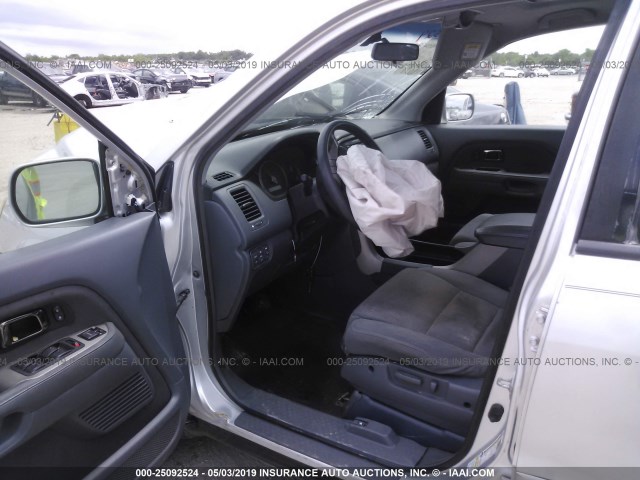 5FNYF28388B021512 - 2008 HONDA PILOT SE SILVER photo 5