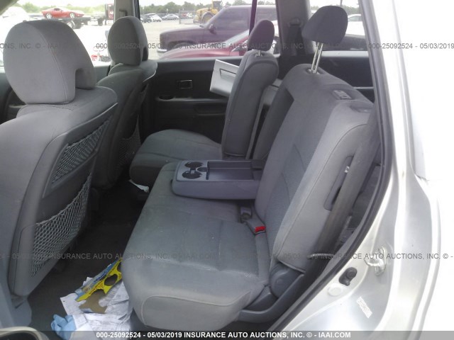 5FNYF28388B021512 - 2008 HONDA PILOT SE SILVER photo 8