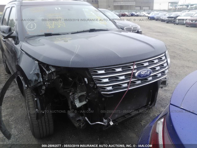 1FM5K8D86HGD14829 - 2017 FORD EXPLORER BLACK photo 6