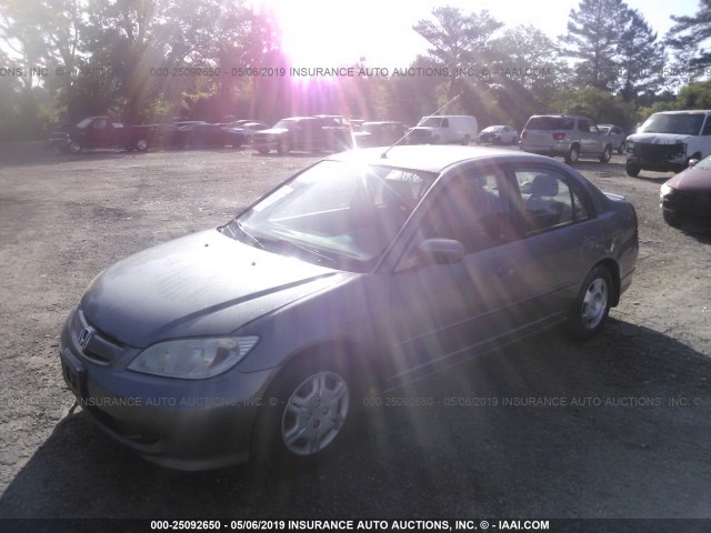 JHMES95694S002940 - 2004 HONDA CIVIC HYBRID GRAY photo 2