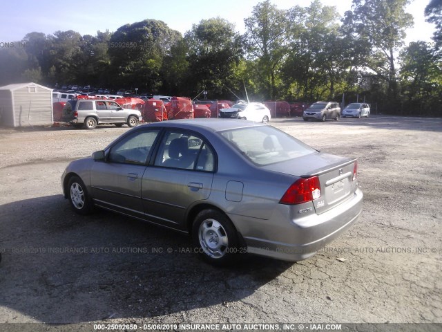 JHMES95694S002940 - 2004 HONDA CIVIC HYBRID GRAY photo 3