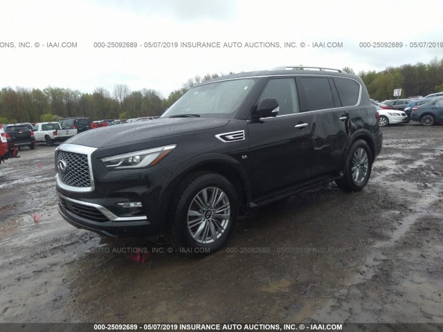 JN8AZ2NE4K9229679 - 2019 INFINITI QX80 LUXE/LIMITED BLACK photo 2