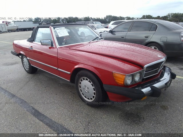 WDBBA48D7GA043256 - 1986 MERCEDES-BENZ 560 SL RED photo 1