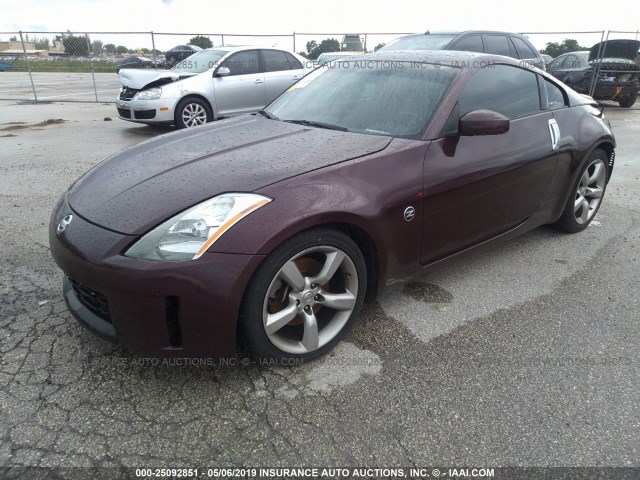 JN1AZ34D86M301371 - 2006 NISSAN 350Z COUPE BURGUNDY photo 2