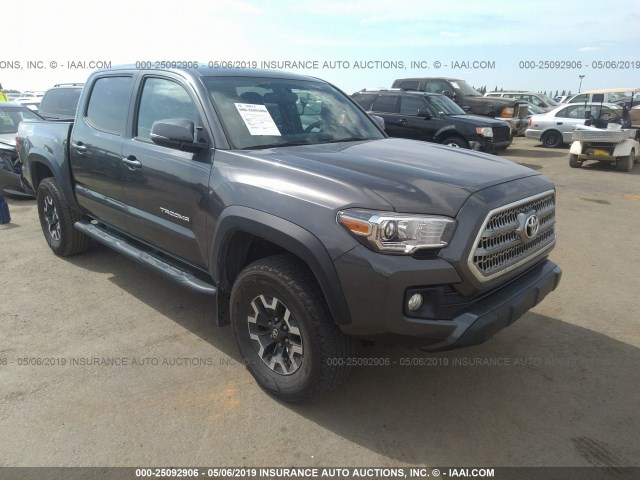 3TMCZ5AN9HM052195 - 2017 TOYOTA TACOMA DBL CAB/SR/TRDSPT/OR/PRO GRAY photo 1