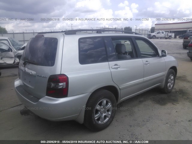 JTEGP21A540016998 - 2004 TOYOTA HIGHLANDER LIMITED SILVER photo 4