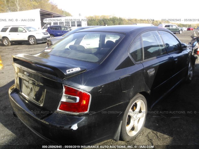 4S3BL686156227326 - 2005 SUBARU LEGACY GT BLACK photo 4