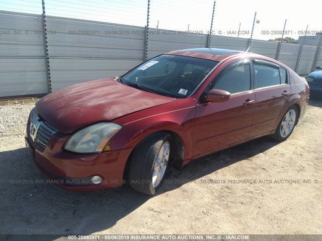 1N4BA41E55C876033 - 2005 NISSAN MAXIMA SE/SL RED photo 2