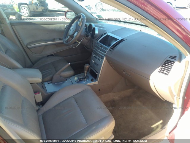 1N4BA41E55C876033 - 2005 NISSAN MAXIMA SE/SL RED photo 5