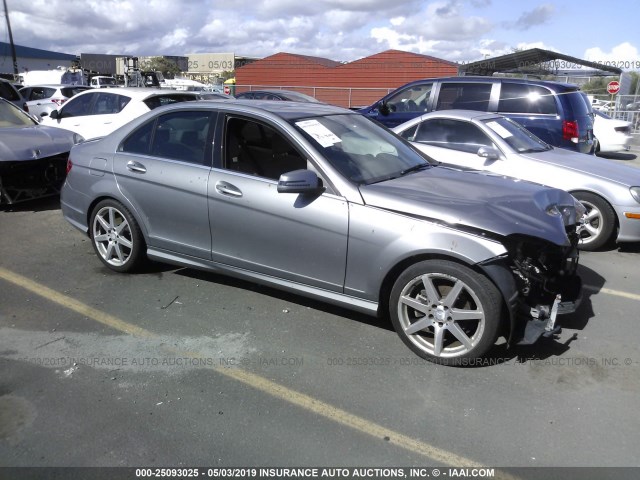 WDDGF4HB3DA851659 - 2013 MERCEDES-BENZ C 250 GRAY photo 1