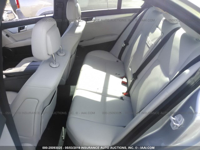 WDDGF4HB3DA851659 - 2013 MERCEDES-BENZ C 250 GRAY photo 8