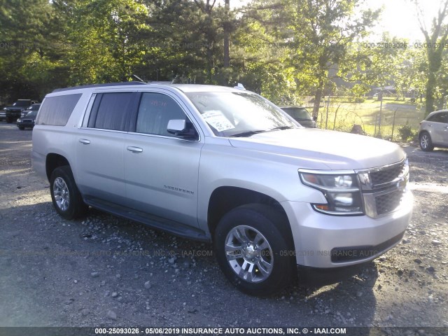 1GNSCJKC7FR523833 - 2015 CHEVROLET SUBURBAN C1500 LT SILVER photo 1