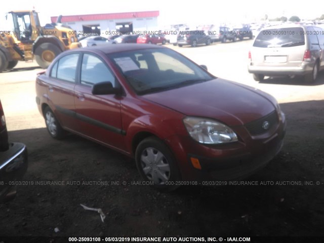 KNADE123876205893 - 2007 KIA RIO LX/SX RED photo 1