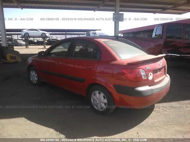 KNADE123876205893 - 2007 KIA RIO LX/SX RED photo 3