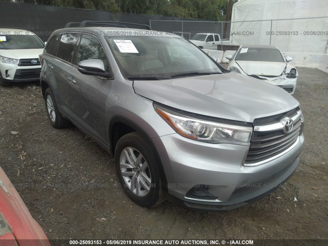 5TDZKRFH3GS185316 - 2016 TOYOTA HIGHLANDER LE/LE PLUS 灰色 照片 1
