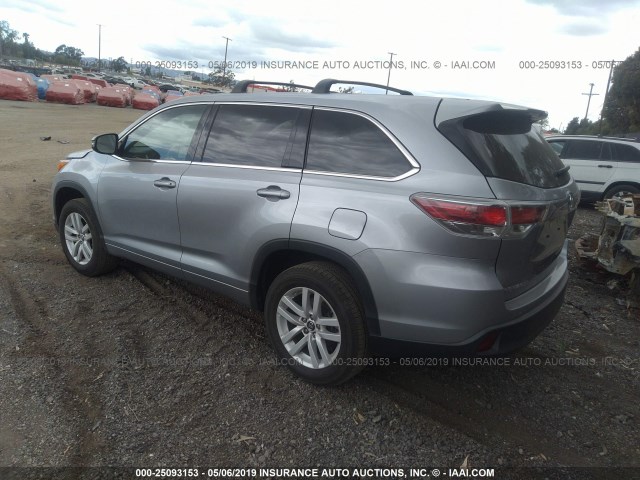 5TDZKRFH3GS185316 - 2016 TOYOTA HIGHLANDER LE/LE PLUS 灰色 照片 3