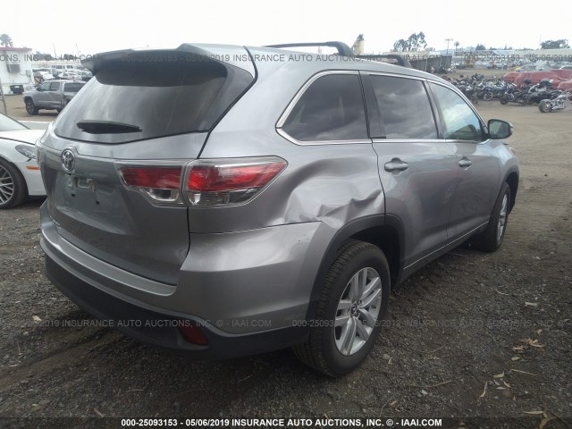 5TDZKRFH3GS185316 - 2016 TOYOTA HIGHLANDER LE/LE PLUS 灰色 照片 4