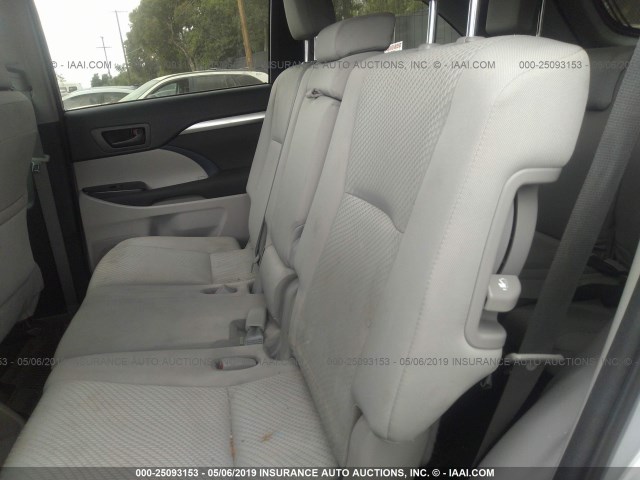 5TDZKRFH3GS185316 - 2016 TOYOTA HIGHLANDER LE/LE PLUS 灰色 照片 8