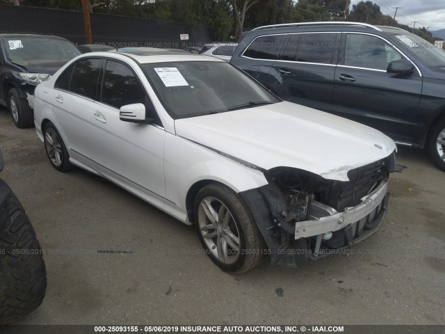 WDDGF4HB6EA945651 - 2014 MERCEDES-BENZ C 250 WHITE photo 1