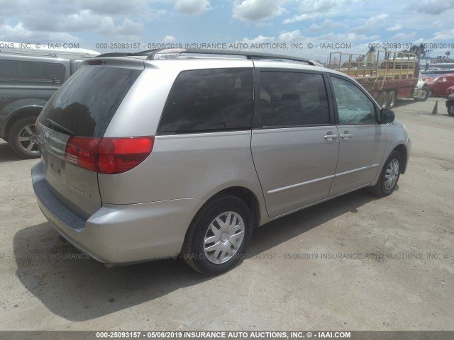 5TDZA23C94S107850 - 2004 TOYOTA SIENNA CE/LE GRAY photo 4