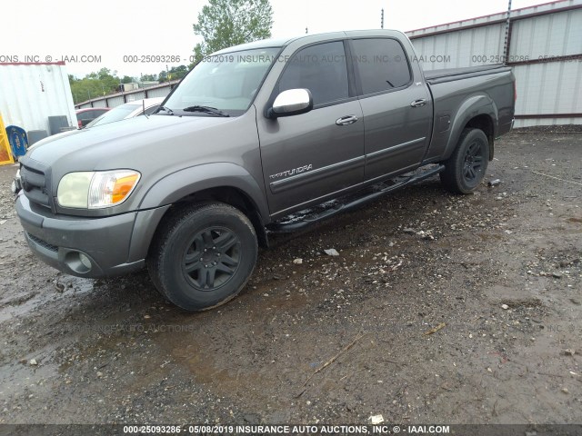 5TBET34156S533154 - 2006 TOYOTA TUNDRA DOUBLE CAB SR5 GRAY photo 2