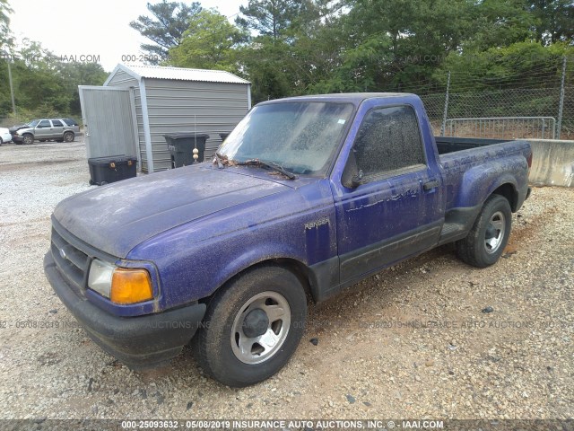 1FTCR10X1SPA86693 - 1995 FORD RANGER PURPLE photo 2