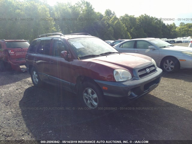 KM8SC73D65U007215 - 2005 HYUNDAI SANTA FE GLS/LX RED photo 1