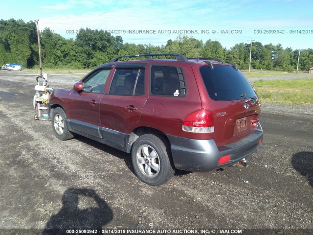 KM8SC73D65U007215 - 2005 HYUNDAI SANTA FE GLS/LX RED photo 3