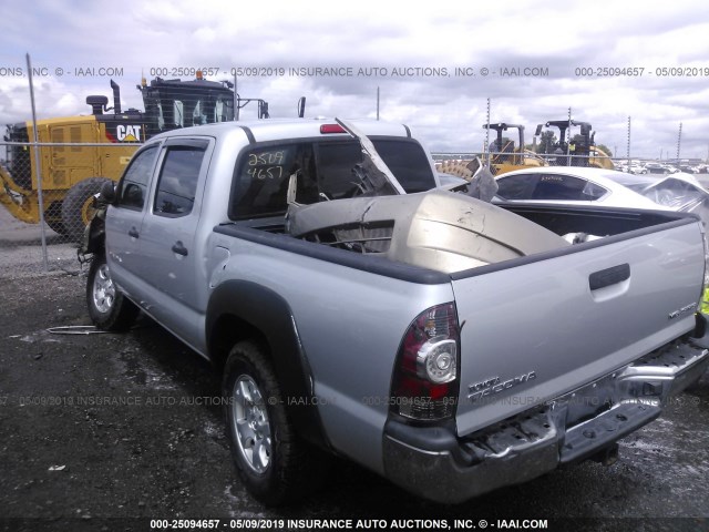 3TMLU4EN7AM055766 - 2010 TOYOTA TACOMA DOUBLE CAB 灰色 照片 3